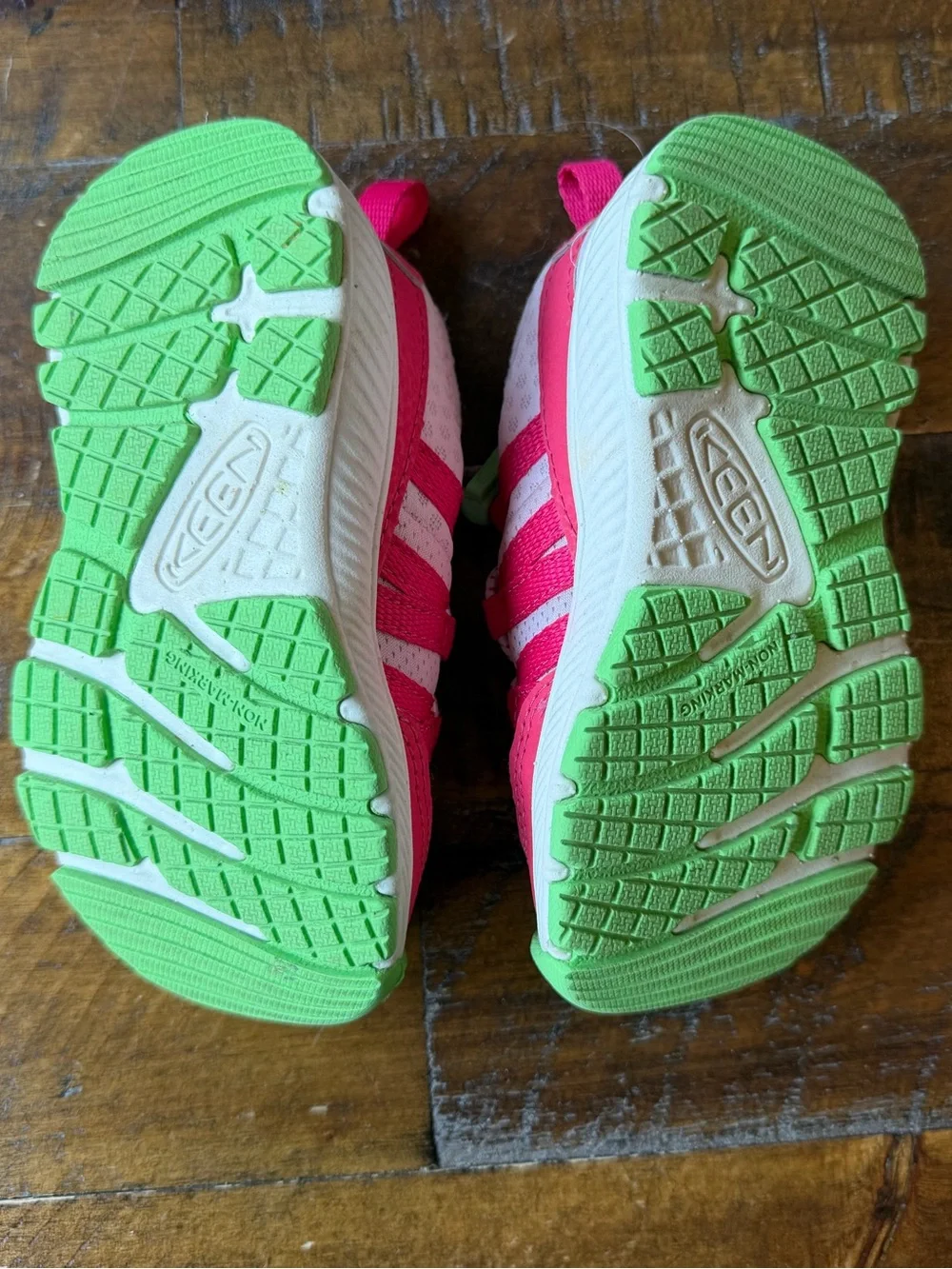 Kids Pink & Green Active Sneakers